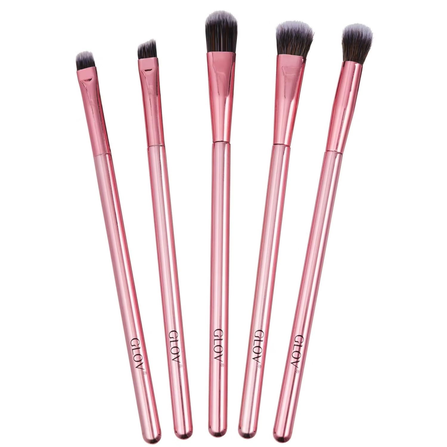 Glov Eye Shadow Brushes Set Flat Brush for Seamless Makeup Application Includes Soft Eyeliner and Soft Brush Ideal Eye Brushes for Experts and Beginners Vegan Portable