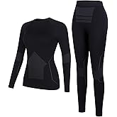 ATTRACO Thermal Underwear Set for Women Long Johns Warm Base Layer Top & Bottom for Cold Weather