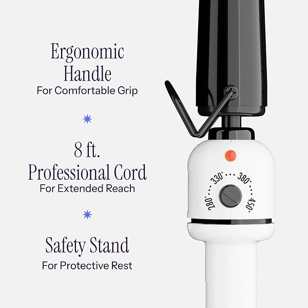 HOT TOOLS PROFESSIONAL NANO CERAMIC EXTRA LONG TAPERED CURLING IRON FOR SHINY CURLS, 3/4 TO 1 1/4 INCHES