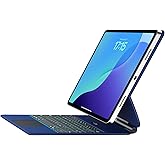 Jibrealg Keyboard Case for iPad 11th (A16, 2025) & iPad 10th Generation, Ultra-Slim Magic Keyboard with Multi-Touch Trackpad, 7 Colors Backlight, Smart Keyboard for iPadA16, Navy Blue