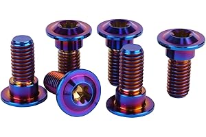 UHDFBDHF 6Pcs Titanium Bolt M8 x 20mm 25mm Motorcycle Rear Brake Rotor Screw (Burnt Blue, M8x20mm)