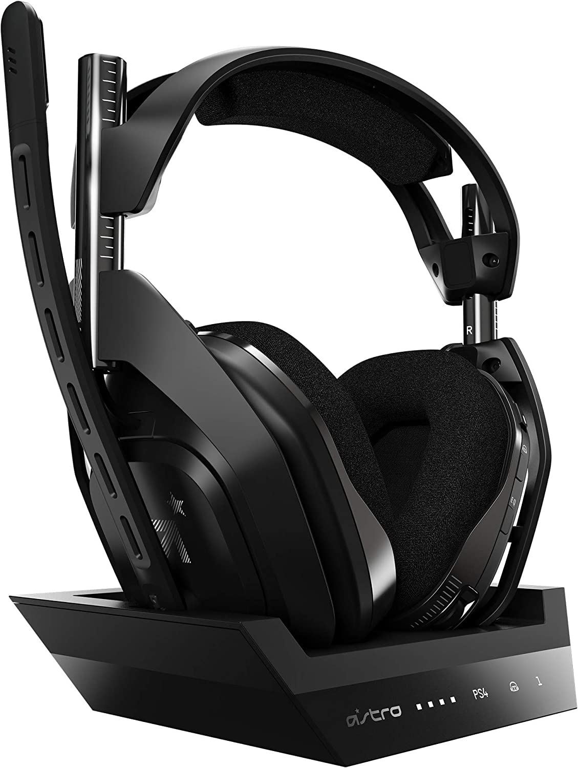 ASTRO Gaming A50 Wireless Headset plus Base Station Gen 4 - PS4, PC, Mac - Black and Silver (Renewed)