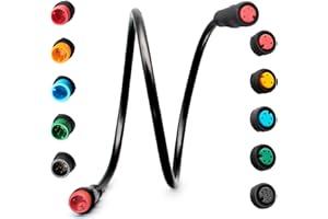 HUDAMZKY Ebike Extension Cable Julet 2Pin/3Pin/4Pin/5Pin/6Pin Waterproof Connector Female to Male DIY Electric Bicycle Brake Display Throttle Light Extension Signal Cable (2pin Male-Female)