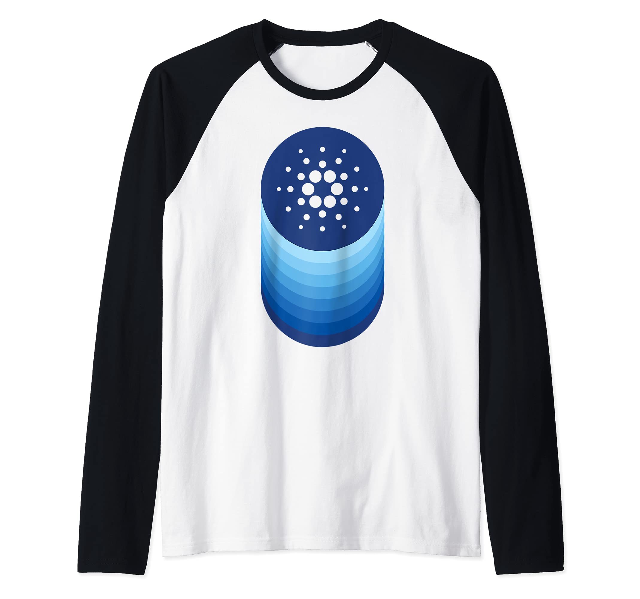 Cardano ADA Cryptocurrency Crypto Currency Blockchain Retro Raglan Baseball Tee