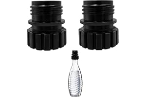YWNYT 2PCS Quick Connect Sodas Bottles Adapter Crystal Glass Bottle Adaptor Cap Compatible with 0.7L Stream Soda Machine