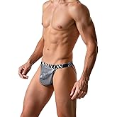 JINSHI Men's Sexy Glossy Jockstraps Thong Underwear Low Rise G-String For Men Bulge Pouch Male Thongs Bikini Briefs