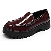 DREAM PAIRS Loafers for Women Platform Chunky Penny Loafer Lug Sole Comfortable Slip On Dressy Casual Work Business Office Shoes
