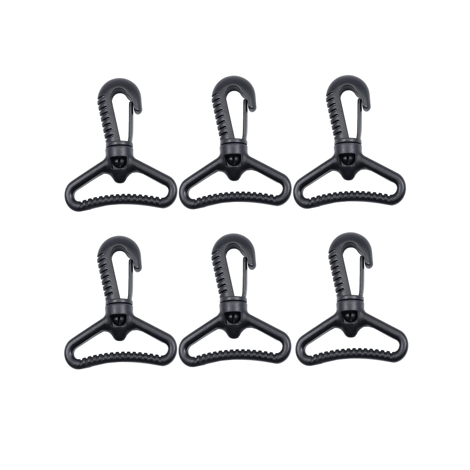 Baikeen Plastic Snap Hooks,Plastic Swivel Snaphook Push Gate Clip Rotary Snaphook Rotate Claw Snap Clip Buckle Clasp Hooks for Strap (38mm(1.5") - 6 pieces)