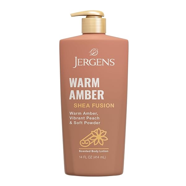 JERGENS SHEA FUSION WARM AMBER SCENTED LOTION, MOISTURIZING...