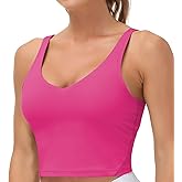 THE GYM PEOPLE Womens' Sports Bra Longline Wirefree Padded with Medium Support