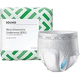 Amazon Brand - Solimo Incontinence Underwear for Men, Maximum Absorbency, 2X-Large, 42 count, 3 Packs of 14
