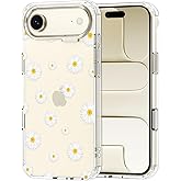 MOSNOVO for iPhone Air Case | Military Grade 6.6ft Drop Tested | Camera Control | Clear with White Daisy Design