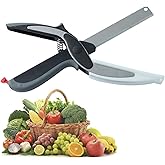 Kitchen Food Scissors,2 in 1 Smart Cutter Multifunction Stainless Steel Kitchen Shears for Vegetables Fruits Chopper,Food Sci