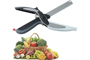 Kitchen Food Scissors,2 in 1 Smart Cutter Multifunction Stainless Steel Kitchen Shears for Vegetables Fruits Chopper,Food Sci