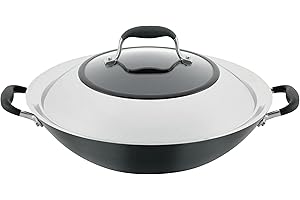 Anolon Advanced Home Hard-Anodized Nonstick Open Stock Cookware- Woks (14-Inch Covered Wok, Onyx)