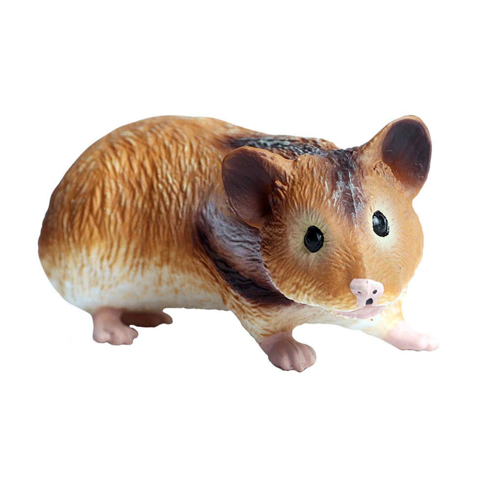 JOKFEICE Realistic Animal Figures Hamster Figurines, Science Project, Cake Topper, Early Educational Toys Birthday for Toddlers Kids Age 3 4 5(Large Size)