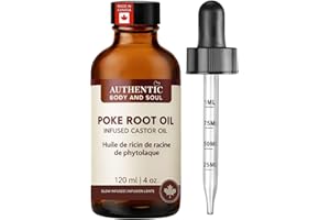 Poke Root Oil, Canadian Pokeweed Root Infused Castor Oil 4 oz