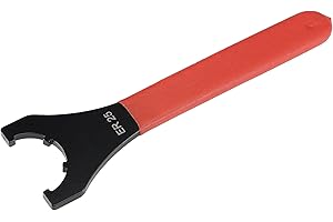 uxcell Collet Chuck Wrench Spanner for ER25UM Clamping Nut CNC Milling Lathe Chuck Holder Tool with Red Non-slip Handle