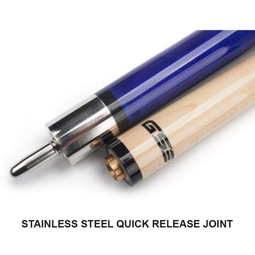 GSE Games & Sports Expert 58" 2-Piece Canadian Maple Billiard Pool Cue Stick(4 Colors, 18-21oz)