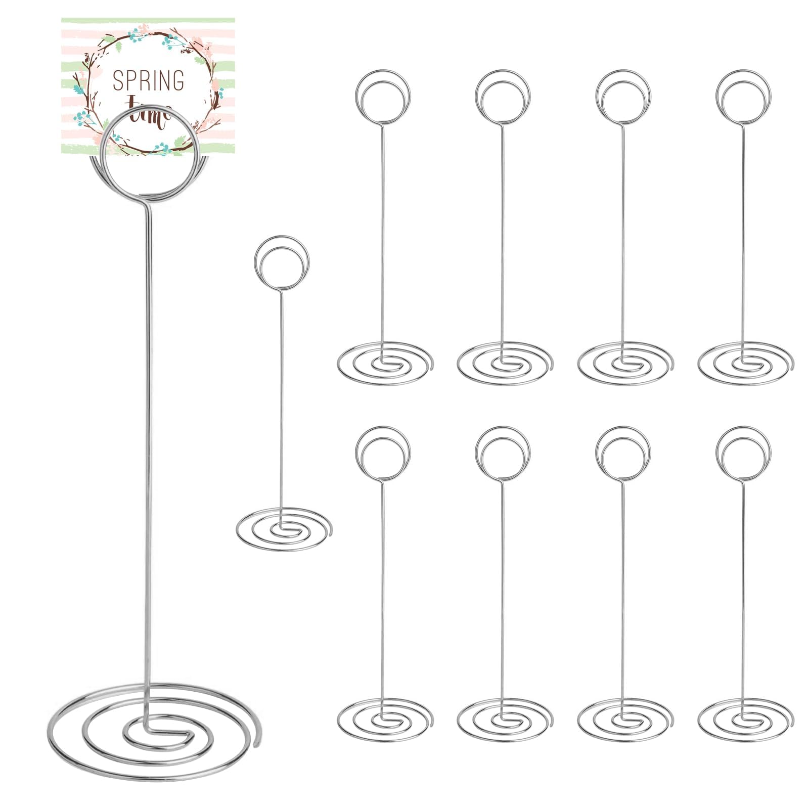 WEXFFU 10PCS Table Number Holders, Table Name Holders, 22cm/8.66inch Table Number Stands, Place Card Holder for Wedding Party Graduation Reception Restaurant Decorations Office Memo