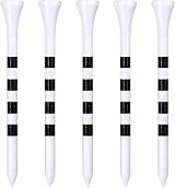 Zivisk Bamboo Golf Tees 83mm 100 Count 3-1/4 in White Black Mark
