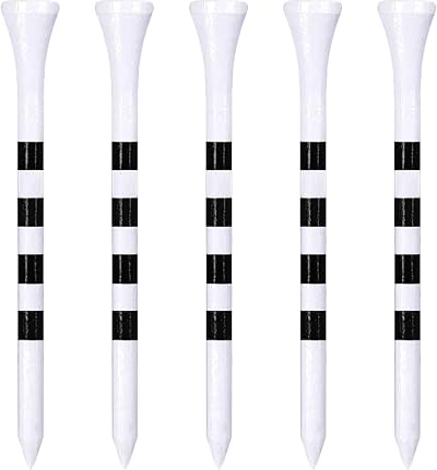 Zivisk Bamboo Golf Tees 83mm 100 Count 3-1/4 in White Black Mark