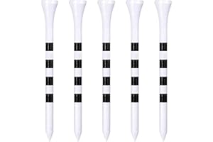 Zivisk Wooden Golf Tees 3-1/4", 2-3/4", 2-1/8", 1-1/2" Available, 100 Count (Natural Color, White, Black, Blue, Red, Green, Yellow, Pink, Orange)