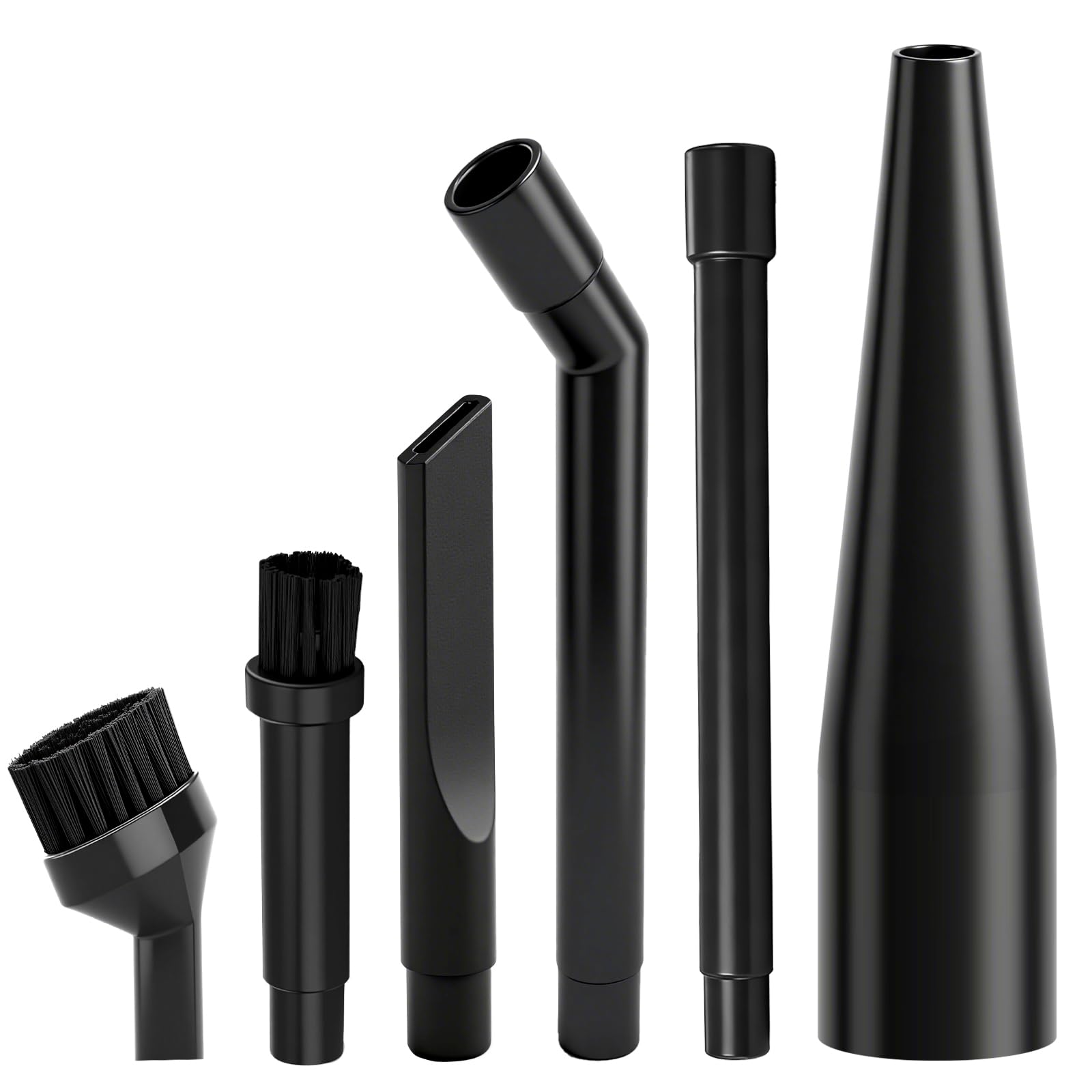 Photo 1 of 1-1/4" Micro Cleaning Wet Dry Vac Nozzle Kit, 6-Piece Attachments for Compact Wet Dry Shop Vacuum, Industrial-Grade Shop Vacuum Accessories for Intricate and Detail Cleaning CMXZVBE38668