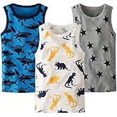 HUAER& Toddler Boys' 2-3 Pack Tank Tops