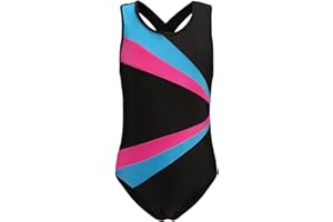 Happy Cherry Girls Gymnastics Leotard Sleeveless Ballet Dress Dancewear Quick Dry One Piece Unitard Active Black Red 4T