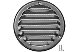 LIRAST 4" Round Vent Cover for Wall and Ceiling - Aluminum Alloy Soffit Vents for Outdoor and Indoor - Metal HVAC Return Air 