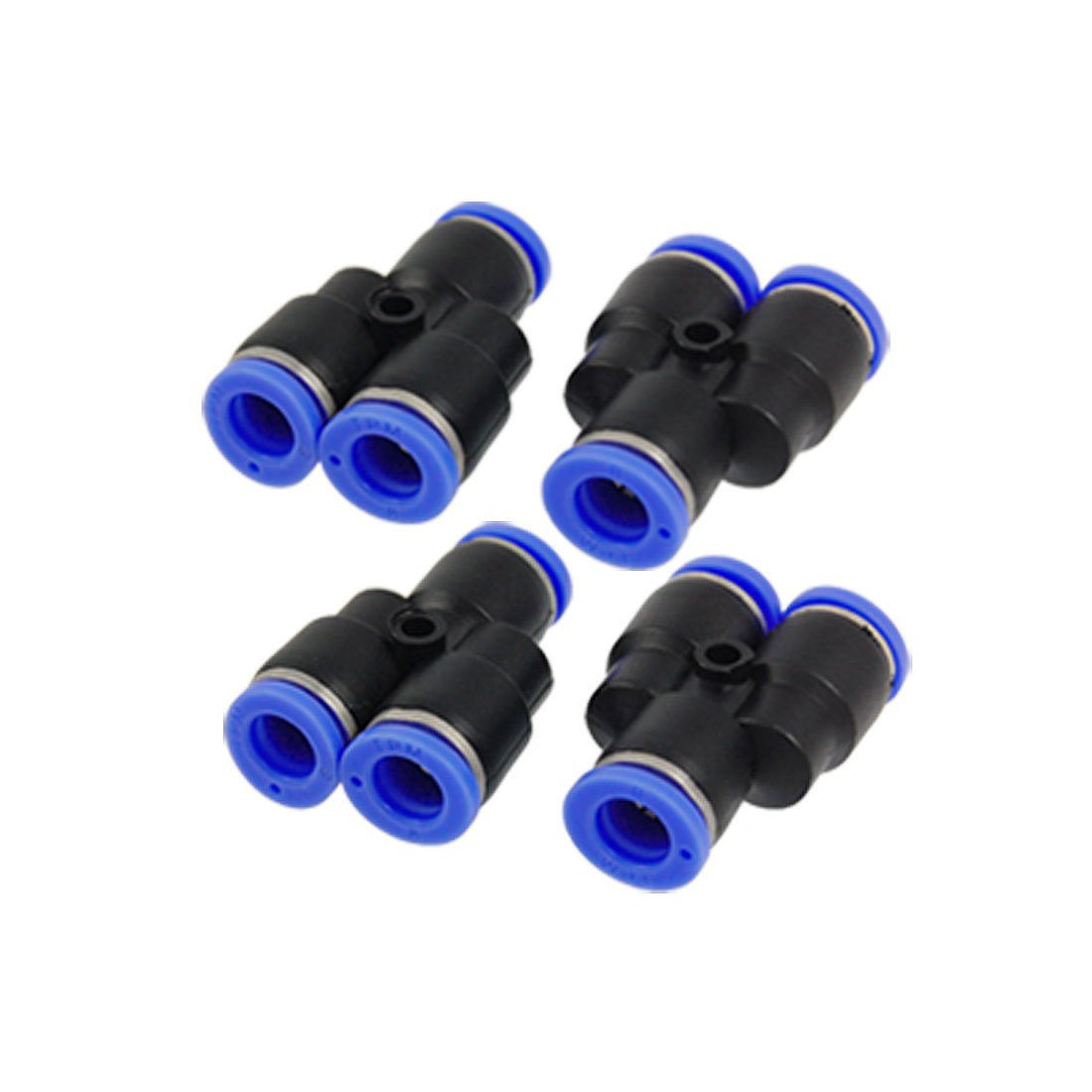 Sourcingmap 4 Pcs 6mm Y Union Tube Push in to Connect Pneumatic Fittings