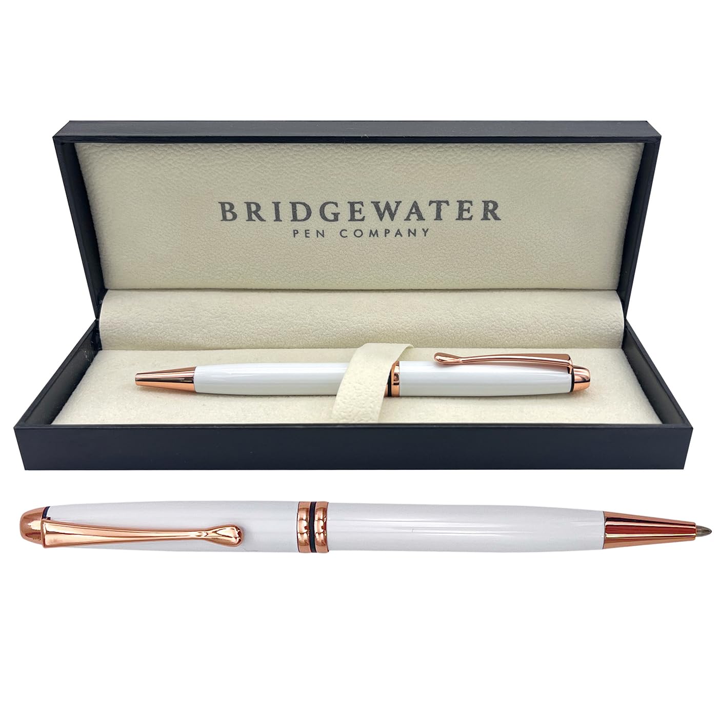 Bridgewater Pen Company Ladies Executive Ball Point Pen Collection, Boxed & Sleeved (Winchester, Gloss White)