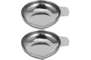 PASOLABE Scale Tray Powder Pans 2pcs Stainless Steel Weighing Dishes Electronic Scale Trays Narrow Spout Weigh Boats for Reloading Liquid, Powder, Gems, Jewelry