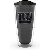 Tervis NFL New York Giants - Monochrome Made in USA Double Walled Insulated Tumbler Travel Cup Keeps Drinks Cold & Hot, 24oz, Classic