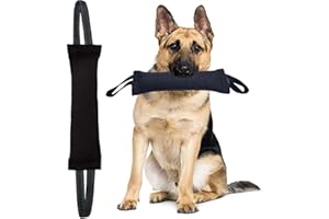 Clysoru Tug of War Dog Toy Bite with 2 Strong Handles Made of Durable Tear Resistant Strong Stitches