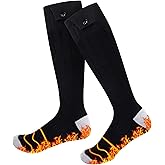 Heated Socks for Men Women - Rechargeable, Washable, Electric Heated Socks Up to 8 Hours with 4 Heating Levels for Hunting, Camping, Hiking, Skiing, Walking, Fishing, Cycling, Outdoor Work