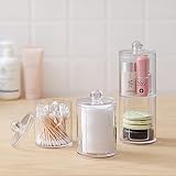 Feelava 3Pcs Clear Acrylic Makeup Pads Holder with Lid Transparent Organizer view 6