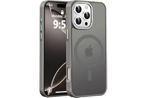Newfuture Designed for iPhone 16 Pro Max Case with Magnetic [13 FT Military Drop Protection] [Compatible with Magsafe] Slim Translucent Matte Shockproof with Anti-Fingerprint Phone Case, Titanium Gray