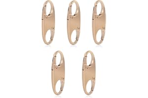 Anti-Theft Small Carabiner Clip, Double Opening Zipper Pull Replacement, 5pcs Elegant Zinc Alloy Zipper Clips for Backpacks, 