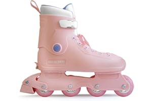 RollingBunny Inline Skates for Women Girls - Adjustable Size Roller Blades for Adult Female, Hard Shell ABEC-7, Pink
