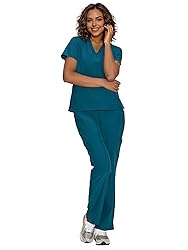 floralhue Scrubs for Women, V-Neck Scrubs Top