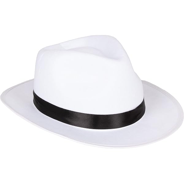 Viving Gangster Hut Mit Streifen - Karnevalskostüm Hut, One Size (Durchmesser 58 Cm)