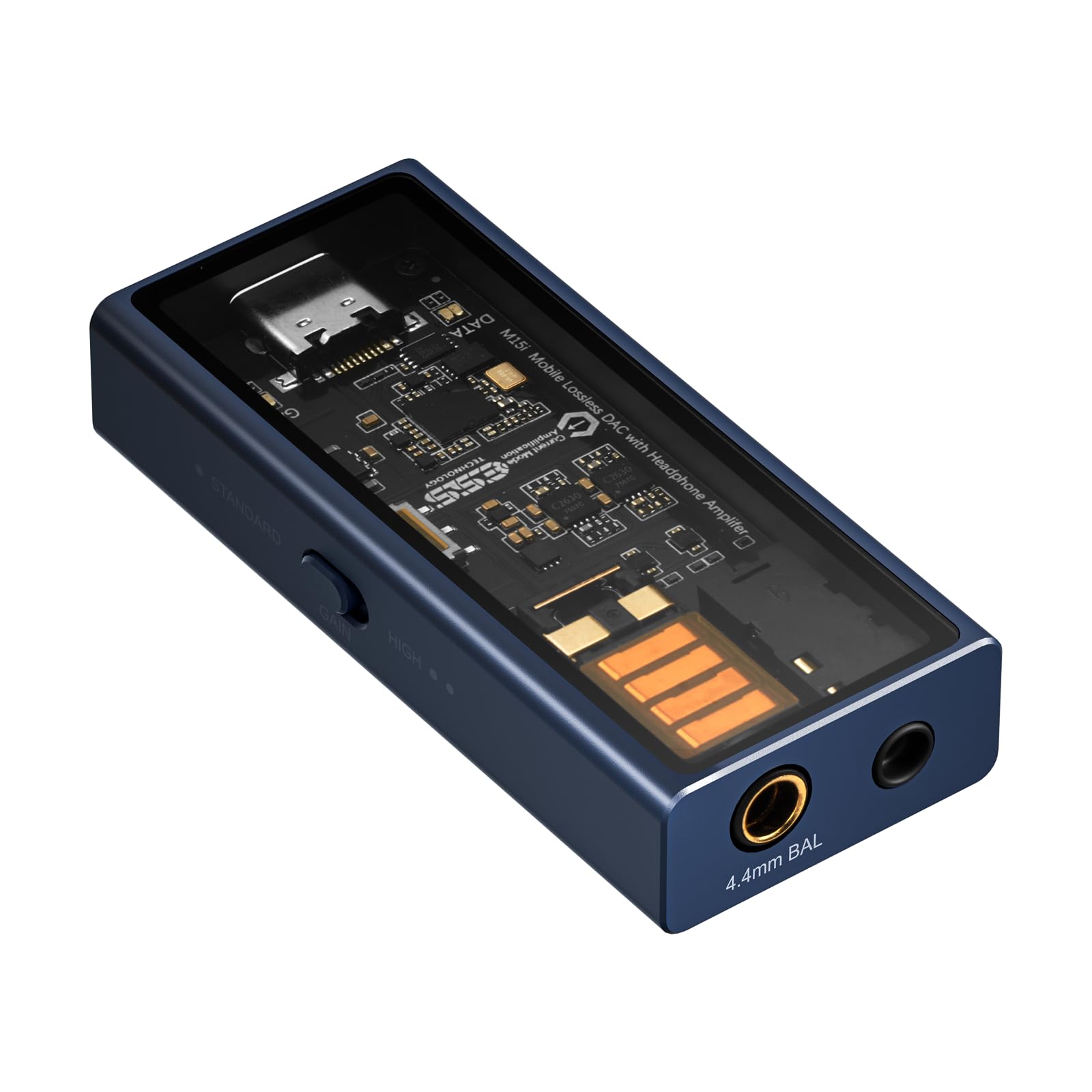 Photo 1 of Questyle M15i Blues Blue Headphone Amplifier [MFi Certified] Jazz/Blues Custom Tuning Portable USB C DAC Amps with 4.4mm/3.5mm Outputs PCM 768kHz/DSD512 Hi-res Lossless Audio Adapter for Phones/PC