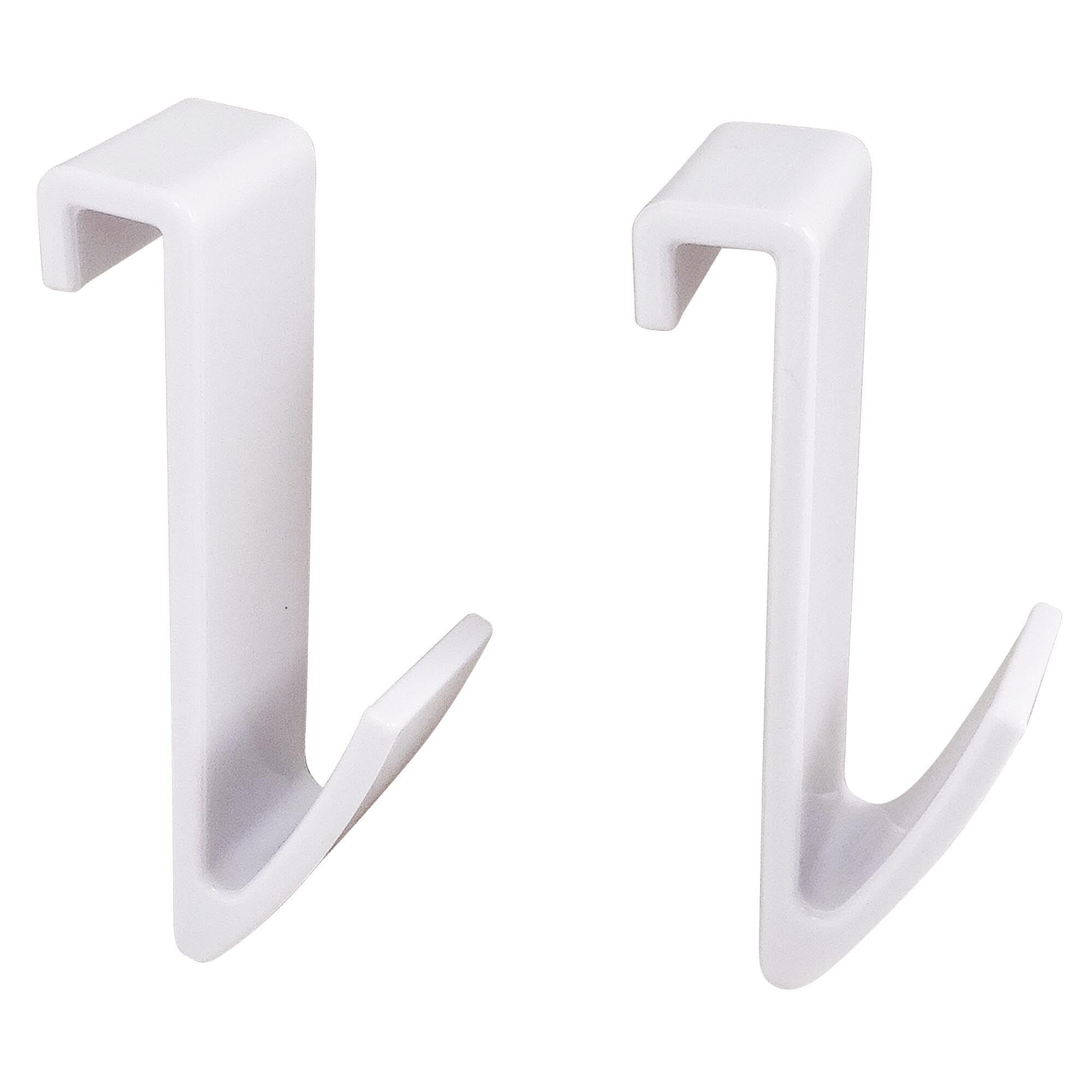 SOMATHERM FOR YOU - SPB - Set of 2 Flat Pipe Towel Dryer Hooks, White
