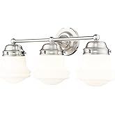 Z-Lite 735-3V-BN Vaughn Vanity, 3-Light 180 Total Watts, Brushed Nickel