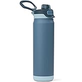 ZULU Powerfill Pro 24oz Stainless Steel Water Bottle with Quick Fill Lid, Triple Walled Vacuum Insulated Metal, Leak Proof Locking Lid, Sip and Chug, Reusable BPA Free, High Tide