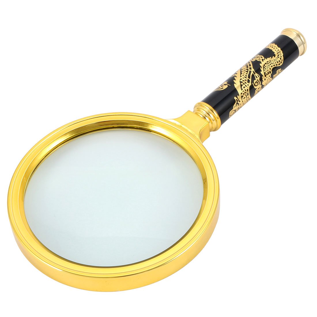 sourcingmap Handheld Metal Magnifier Magnifying Glass Book Illuminated Magnifier 10X