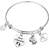 PLITI Grandma To Be Bracelet New Grandmother Gifts Grandma Birthday Jewelry Mothers Day Gifts For Grandma Mimi Nana Future Grandma Gift