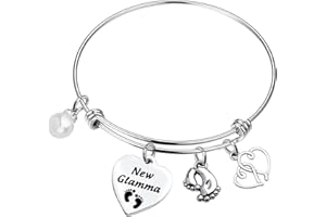 PLITI Grandma To Be Bracelet New Grandmother Gifts Grandma Birthday Jewelry Mothers Day Gifts For Grandma Mimi Nana Future Grandma Gift